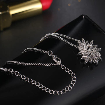 Capivating Flower Marquise Cut Cubic Zirconia Pendant - Best Online Prices by Jewellery Supermarket - The Jewellery Supermarket